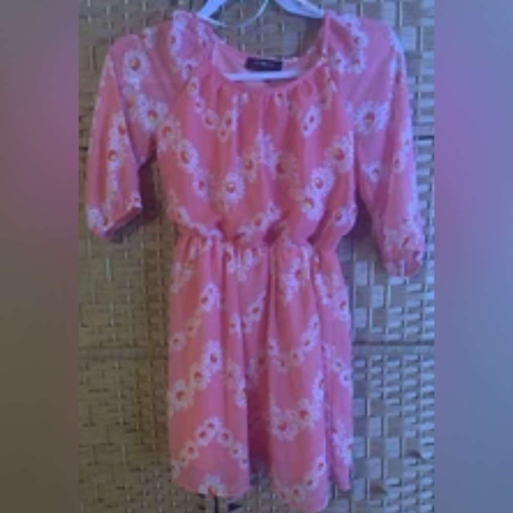 Amy Byer Pink Floral Kids Dress